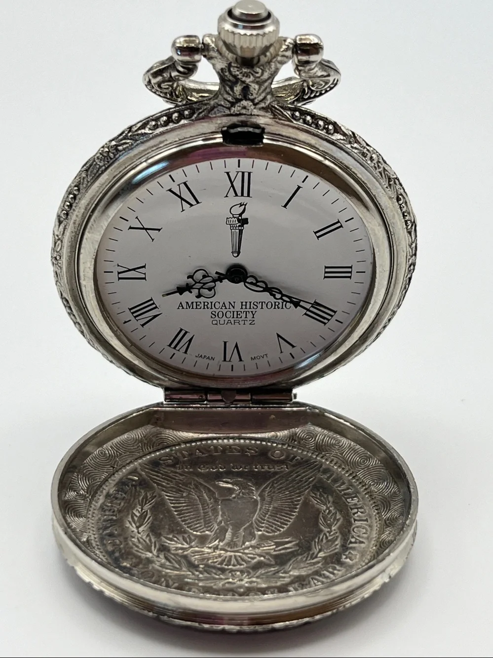 1880 Morgan Silver Dollar Coin Pocket Watch
